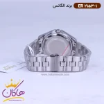 بند ساعت الگانس زنانه بند استیل نقره ای صفحه سبز ER 2153/1