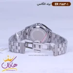 قفل ساعت الگانس زنانه بند استیل نقره ای صفحه سبز ER 2153/1