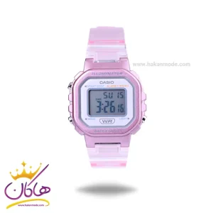 ساعت مچی کاسیو زنانه بند رابر صورتی دیجیتالی LA-20WHS-4ADF
