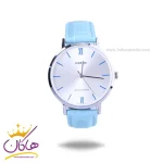 ساعت مچی کاسیو زنانه بند چرم آبی قاب نقره ای LTP-VT01L-7B3UDF