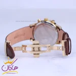ساعت مچی عقربه ای مردانه سیتیزن بند چرم قاب طلایی کرنوگراف G8111/5