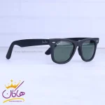 شیشه عینک آفتابی ری بن مشکی شیشه سبز پلاریزه RB2140