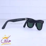 دسته عینک آفتابی ری بن مشکی شیشه سبز پلاریزه RB2140