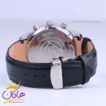 بند ساعت مچی سیکو مردانه بند چرم مشکی کرنوگراف G9233/3