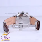 نمای باز قفل ساعت مچی سیکو مردانه بند چرم قهوه ای کرنوگراف G9233/5