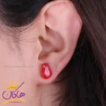 گوشواره زنانه استیل طرح دانه انار