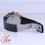 قفل ساعت مچی مردانه کرست استیل مشکی قاب رزگلد 9019/3
