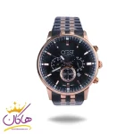 ساعت مچی مردانه کرست استیل مشکی رزگلد 9025/5