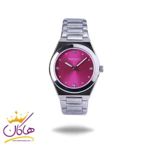 ساعت فروچی زنانه فلزی نقره ای صفحه صورتی FC03268/06