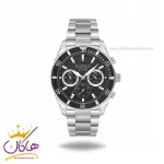 ساعت مچی جی جی پولو مردانه فلزی نقره ای صفحه مشکی JPC.0424S02629D/5