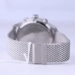 نمای بسته ساعت جی جی پولو مردانه فلزی بند حصیری صفحه سبز JPC.S04064A/2