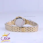 بند ساعت مچی سولیدا زنانه فلزی طلایی صفحه آبی 5121/7