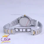 قفل ساعت مچی سولیدا زنانه فلزی نقره ای طلایی صفحه سبز 5124/8