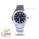 ساعت نیوی فورس مردانه فلزی نقره ای صفحه مشکی 9244/1