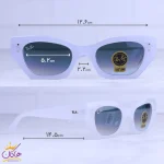 ابعاد عینک آفتابی ری بن فریم سفید گربه ای RB 4430/2