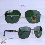 ابعاد عینک آفتابی ری بن مردانه فلزی طلایی خلبانی RB 5223/1