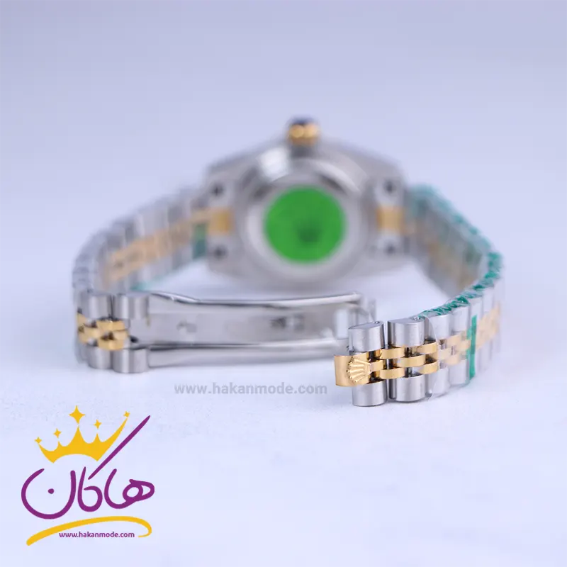 ساعت مچی رولکس زنانه فلزی دیت جاست صفحه سفید 4041/48 3 قفل ساعت مچی رولکس زنانه فلزی دیت جاست صفحه سفید 4041/48
