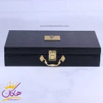 جعبه ست کیف چرم و عینک مردانه چرمسال قهوه ای 181/2