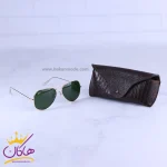 ست کیف چرم و عینک مردانه چرمسال قهوه ای 181/2 همراه کیف عینک