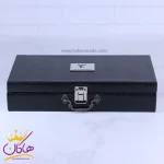 جعبه ست کیف چرم و عینک مردانه چرمسال مشکی 181/1