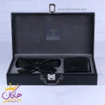ست کیف چرم و عینک مردانه چرمسال مشکی 181/1 درون جعبه