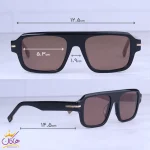 ابعاد عینک آفتابی باس زنانه مشکی شیشه قهوه ای استیت 1595/2