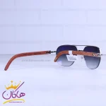 دسته عینک آفتابی کارتیر نیم فریم دسته چوبی t8200767/1