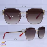 ابعاد عینک آفتابی شوپارد زنانه گربه ای طلایی SCHL 29S0A39