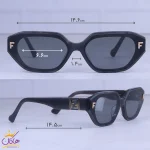 ابعاد عینک آفتابی فندی زنانه فریم خاکستری استیت M 2150/1