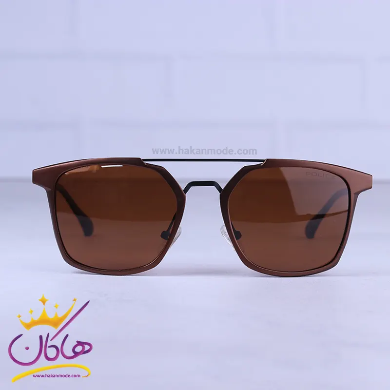 عینک آفتابی مردانه پلیس آلومینیوم قهوه ای 8639/2