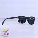 دسته عینک آفتابی ری بن فریم مستطیل مشکی پلاریزه P3311/1
