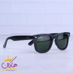 عدسی عینک آفتابی ری بن زنانه مشکی شیشه سبز RB R2140/1S
