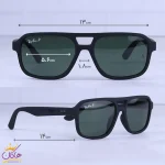 ابعاد عینک آفتابی مردانه ری بن فراری مشکی پلاریزه RB 4414/2