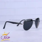 عدسی عینک آفتابی ری بن مردانه نقره ای شیشه مشکی RB 5289/1