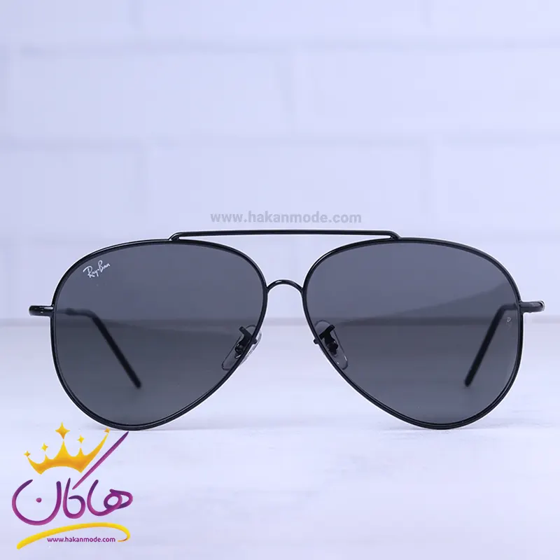 عینک آفتابی ری بن مردانه فریم مشکی خلبانی RO 101S/1