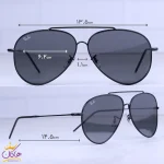 ابعاد عینک آفتابی ری بن مردانه فریم مشکی خلبانی RO 101S/1