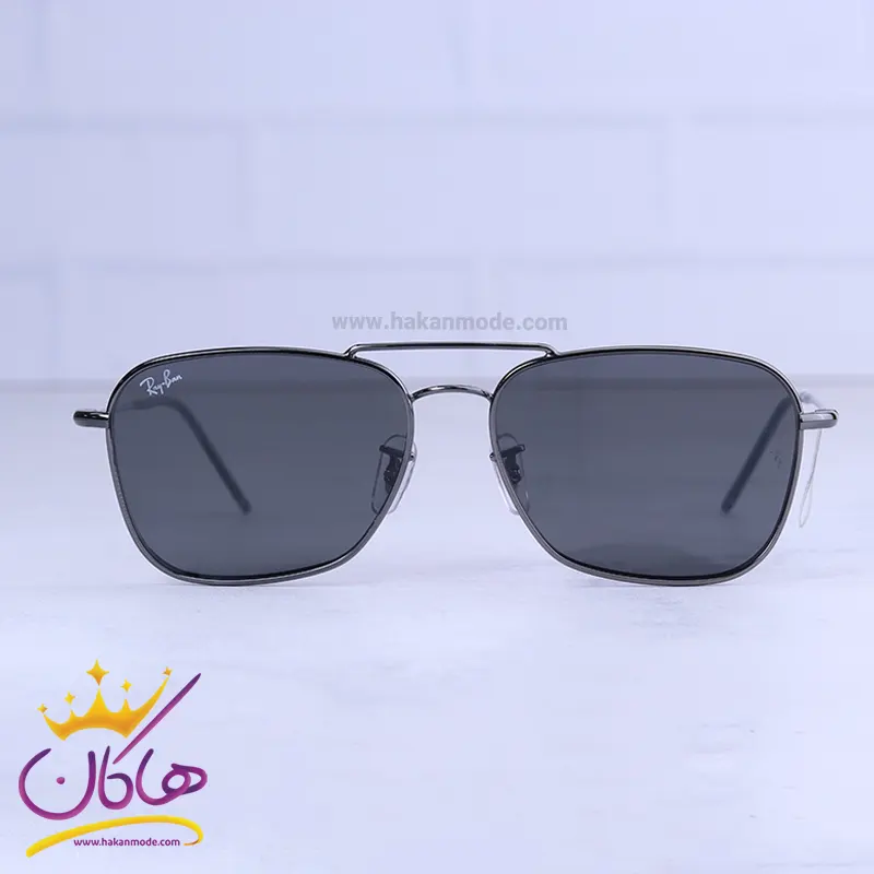 عینک آفتابی ری بن مردانه فریم فلزی خاکستری RO 102S/1