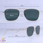 ابعاد عینک آفتابی ری بن مردانه طلایی شیشه سبز RO 102S/2
