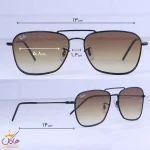 ابعاد عینک آفتابی ری بن مردانه مشکی شیشه قهوه ای RO 102S/3