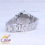 بند ساعت مچی زنانه سیکو فلزی نقره ای صفحه مشکی GN 059/13