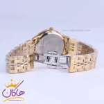 قفل ساعت مچی سیکو زنانه فلزی طلایی صفحه مشکی GN 059/33