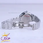 قفل ساعت مچی سیکو زنانه فلزی نقره ای صفحه مشکی GN 059/36