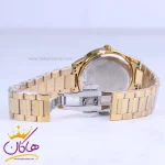 قفل ساعت مچی سیکو مردانه فلزی طلایی صفحه سفید OS 9/14