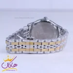 بند ساعت سیکو فلزی نقره ای طلایی صفحه سفید مردانه OS 9/29