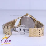 قفل ساعت مچی فلزی طلایی صفحه مشکی سیکو مردانه OS 9/34