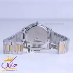 قفل ساعت مردانه سیکو فلزی نقره ای طلایی صفحه مشکی OS 9/45