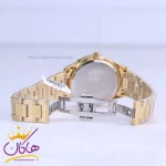 قفل ساعت مچی سیکو مردانه فلزی طلایی صفحه مشکی OS 9/9