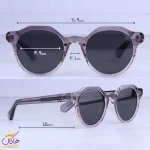 ابعاد عینک آفتابی سپوری زنانه فریم گرد خاکستری 58884/7