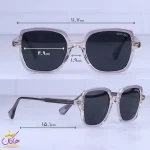 ابعاد عینک آفتابی سپوری زنانه فریم مربع خاکستری 58952/7
