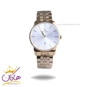 ساعت مچی سولیدا مردانه فلزی طلایی صفحه سفید G2135/5